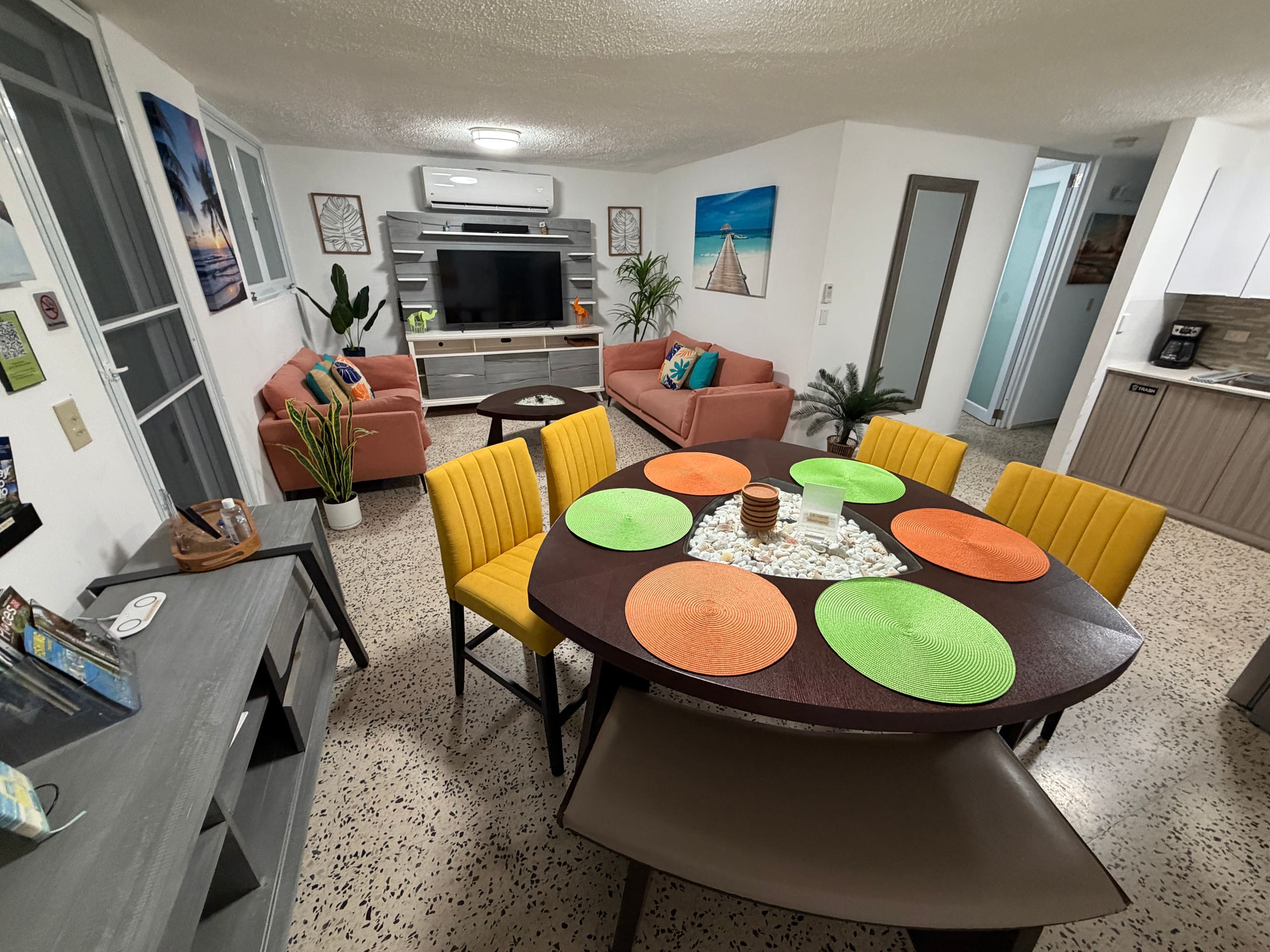 Tropical Enchant living and dining room