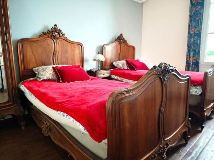 Hera Twin Bedroom At The Chateau - Blaye