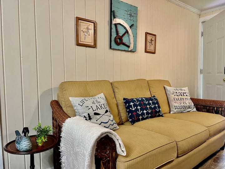 Couch converts to a Queen Sleeper Sofa with pillowtop mattress cover.