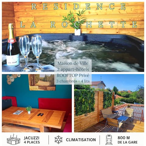 La Rochette 2 Aparthotels Hot Tub Air Conditioning Rooftop