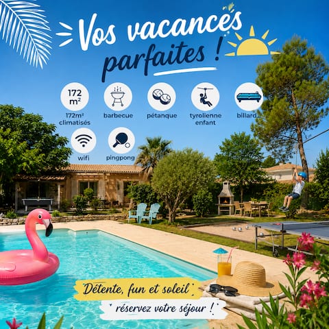 Spacious 5 star villa comfort and entertainment