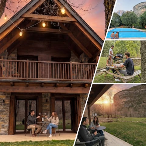 Unique Views of Ordesa | Chalet with Pool and BBQ