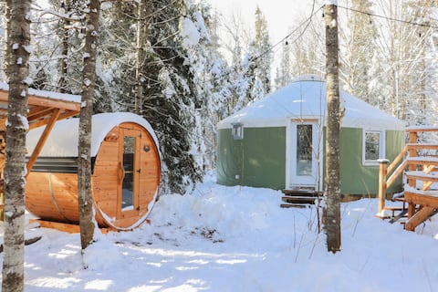 Luxurious Yurt With Nordic Bath, Sauna And River