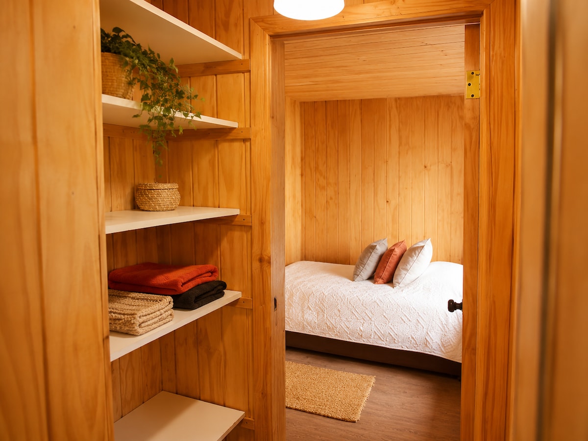 Dormitorio de la Cabaña Fío-fío