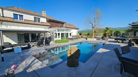 Super apartment, swimming pool 4 minutes from Geneva customs
