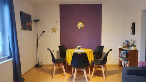 Bright apartment with 4 room and 5 beds