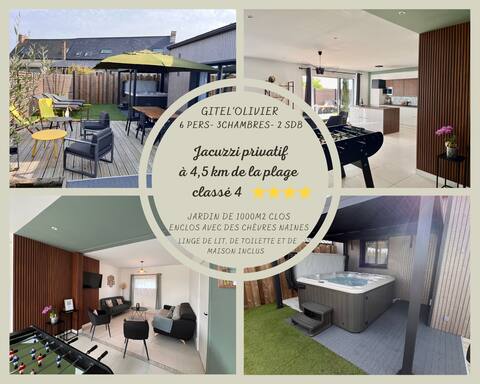 3-Bedroom Cottage with Private Spa, Sea 5 Minutes Away, Garden