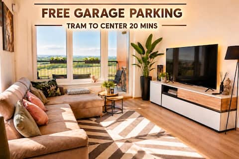 Top Airbnb: Elegant new flat near Airport (new TRAM to centre) in Praha 6