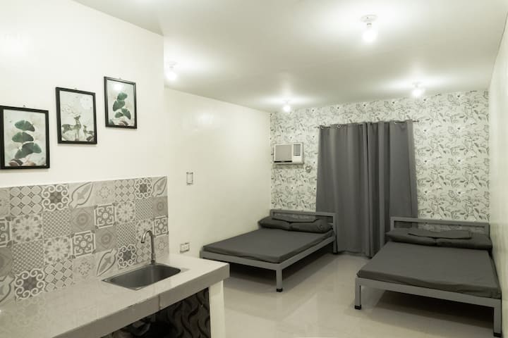2 double beds
Floor mattress available upon request
Private bathroom