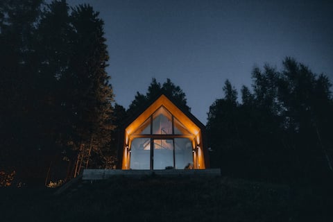 Secluded forest cabin with private sauna