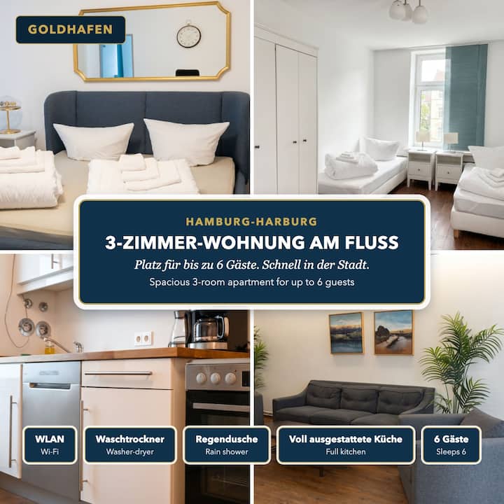 3-zimmer-wohnung Am Fluss - Hamburgo
