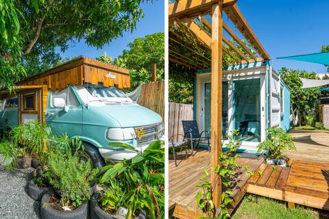 2 MicroHomes by the Beach! Growing Food Forest!