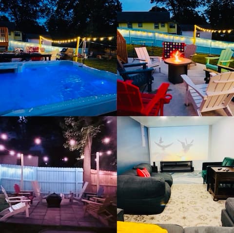 HotTubGameRoom MovieTheater FoosballArcadeFirepits