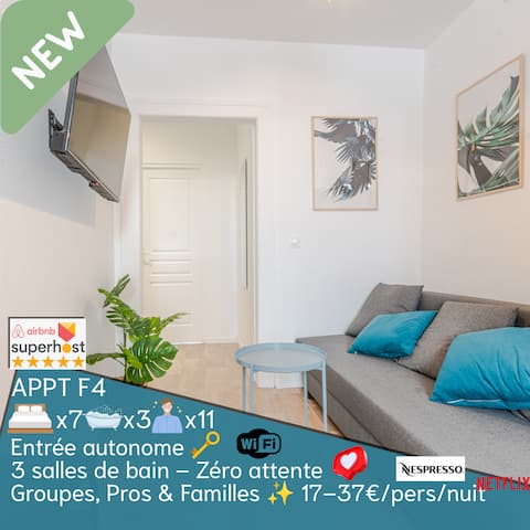 Groups – comfort – 3 beds – 3 showers – 7 pax