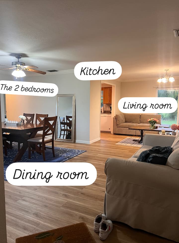 Double twin beds with closet