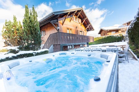 Chalet Étoile with hot tub close to piste and lift