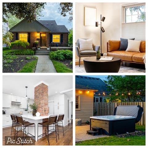 Stylish Plymouth Getaway! Hot Tub & Walkable to DT