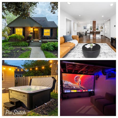 Stylish Plymouth Getaway! Hot Tub & Movie Theater!