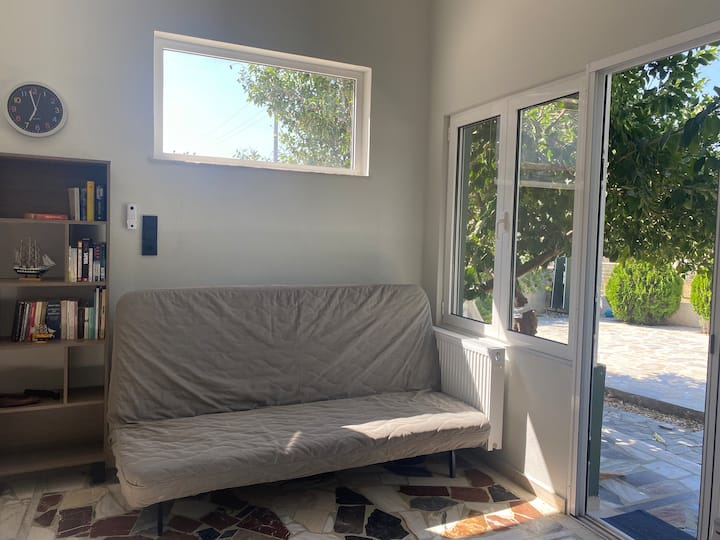 سرير أريكة في غرفة المعيشة لضيف أو ضيفين. 