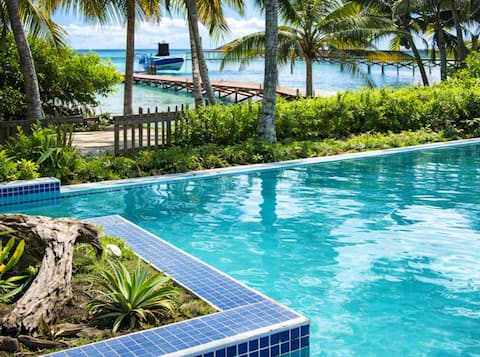 Oceanfront Beach House + Poolside Casita