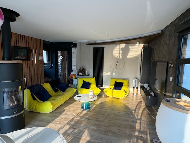 Chalet Design à La Mer, Jaccuzzi, Lit Rond - Audresselles