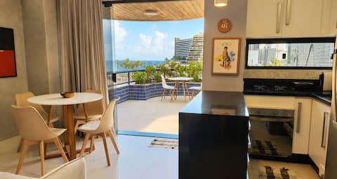 Top performing Airbnb: Beautiful apartment with a great terrace on Ondina Beach in Ondina