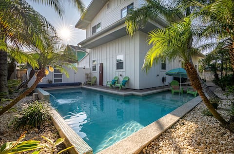 Steps to Beach | Heated Pool, Patio Bar | Fire Pit