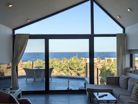 Sea & Golf View 2BR Villa with Beach & Pool Access