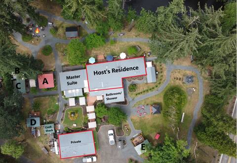 Master Suite + 5 Cabins on the Abiqua Creek