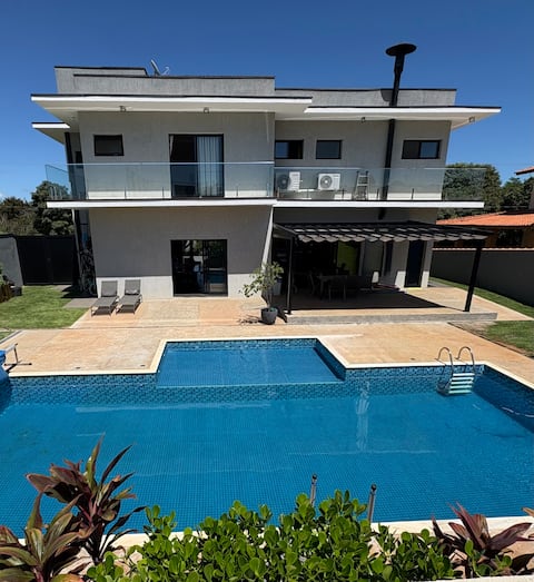 House in a gated community with air-conditioning.