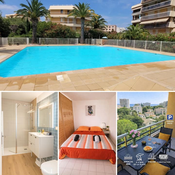32m² Climatisé 4min Plage Parking Privé Piscine - Fréjus