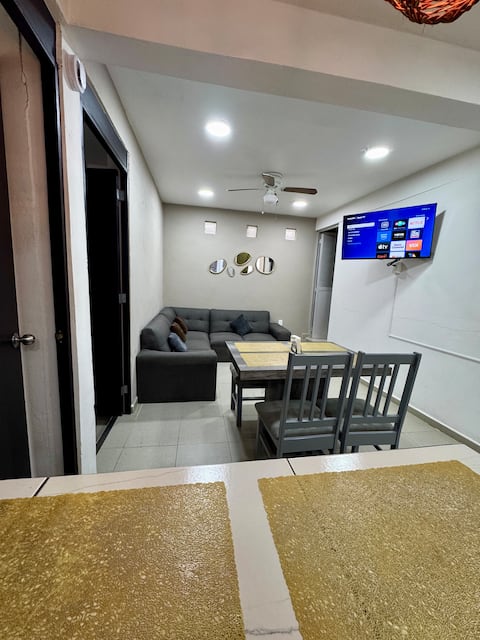 Apartment C is clean, safe and conveniently located. (invoice)