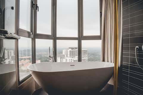 【Bathtub】Teega Residence 10pax Cozy High Flr 4BR