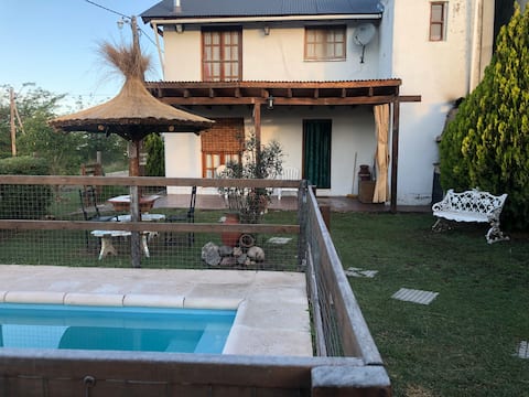 Cabins overlooking the hill