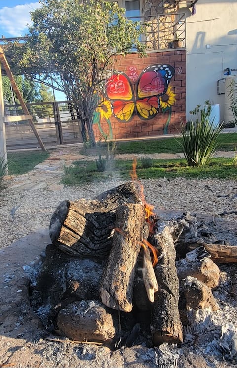 The Magic of a good place, temazcal pool, campfire