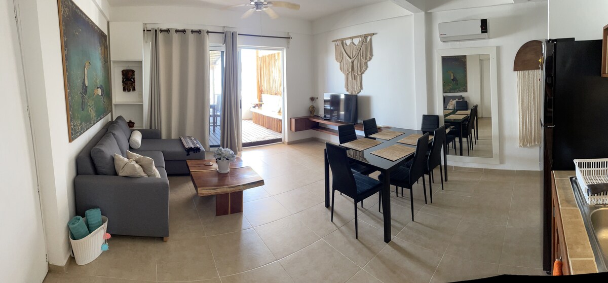 Top Airbnb: Oceanfront condo with terrace in Mahahual