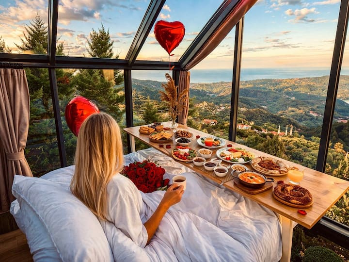 Sliding Bed and Glass Ceiling