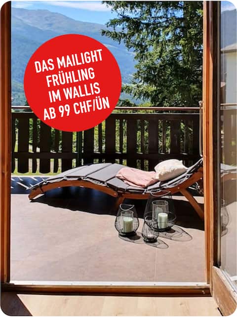 Chalet apartment in Valais/Bürchen with balcony and garden