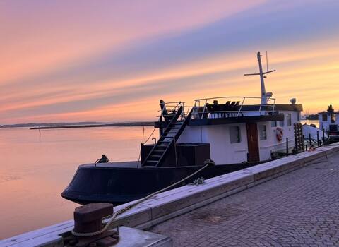 Houseboat in the center of Holbæk