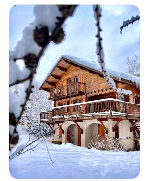 Family wooden chalet