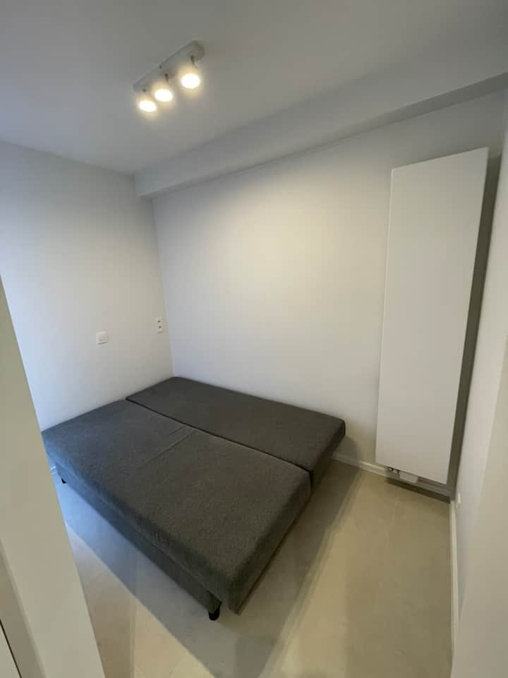 Habitación con un sofá cama