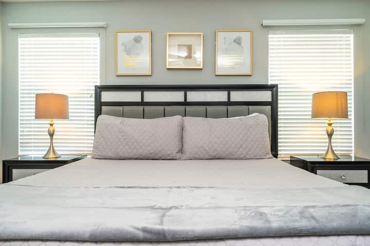Master bedroom with a King Size bed