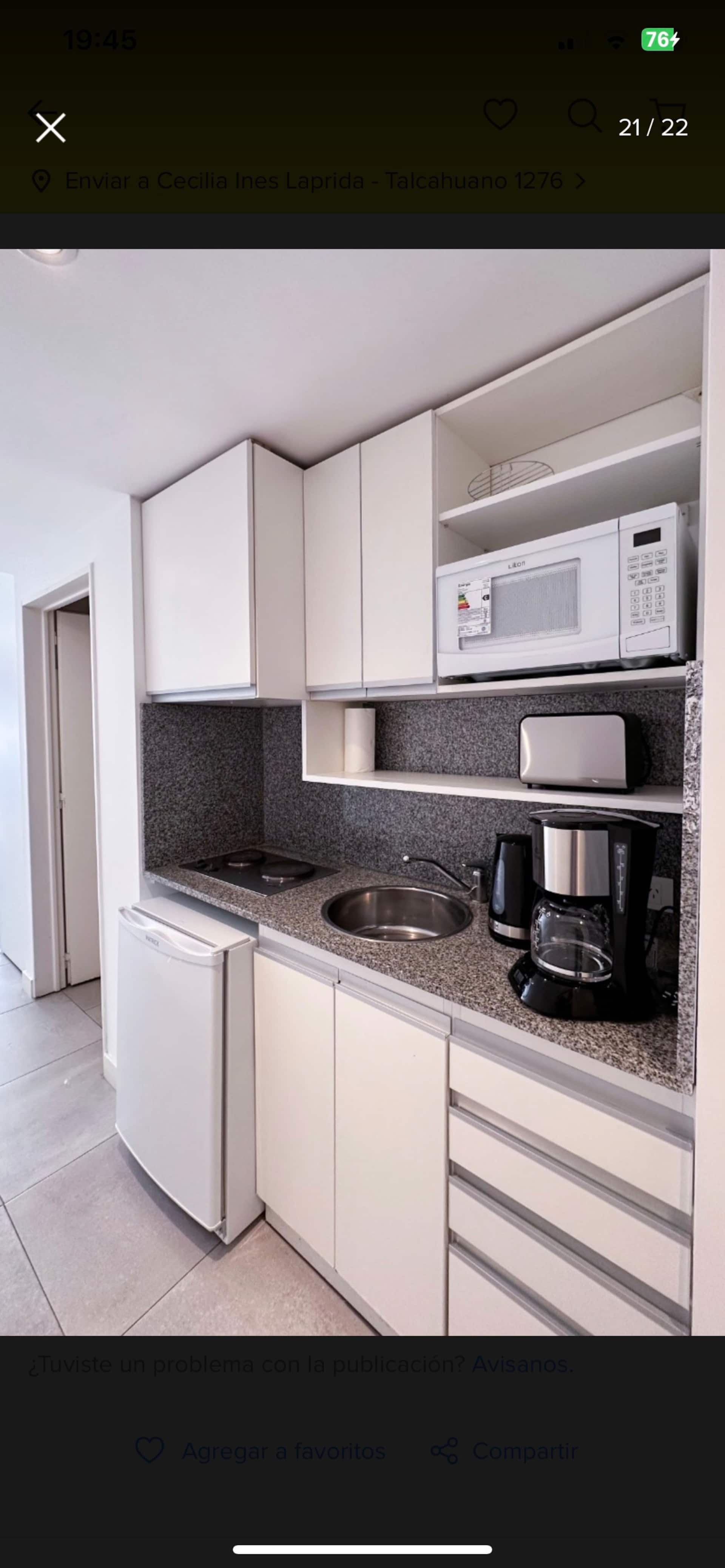 Departamento de 2 ambientes en San Nicolás