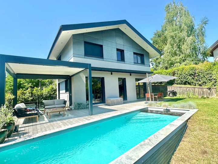Maison Avec Piscine Et Vue Sur Lac Et Montagnes - Annecy
