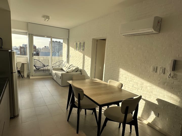 Kitnet mobiliada em Villa Crespo com vaga de garagem