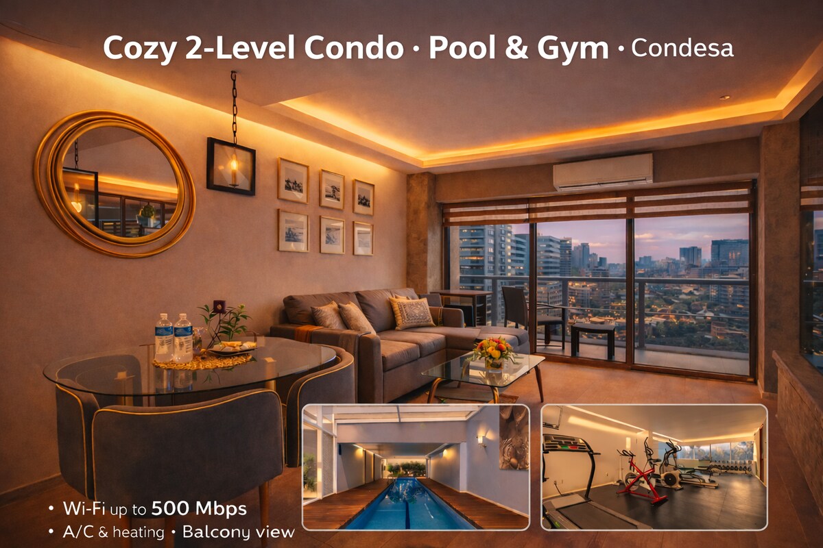 Popular Airbnb listing: Cozy 2-Level Condo · Pool & Gym · Condesa in San Miguel Chapultepec 1ª Sección