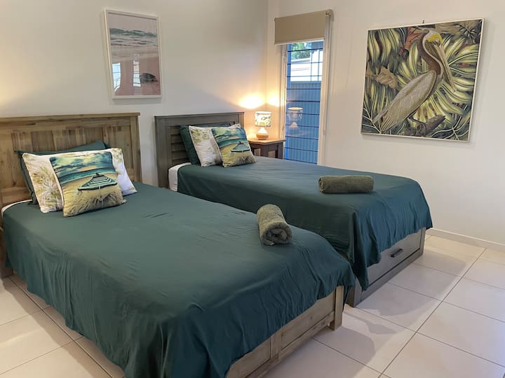 Bedroom 3 downstairs (2 x King Single Beds)