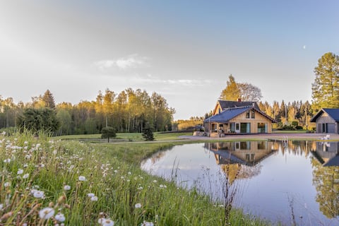 House with sauna and lake near Võru