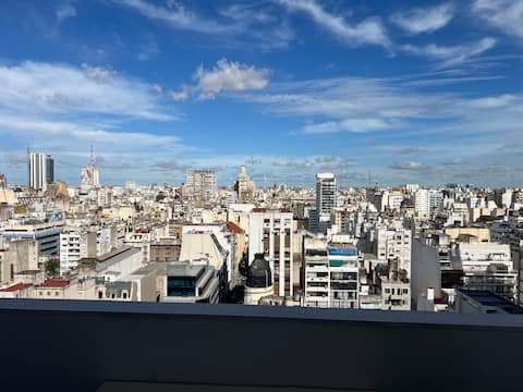 Popular Airbnb listing: Downtown Buenos Aires, Obelisk, garage, panoramic balcony in Comuna 1
