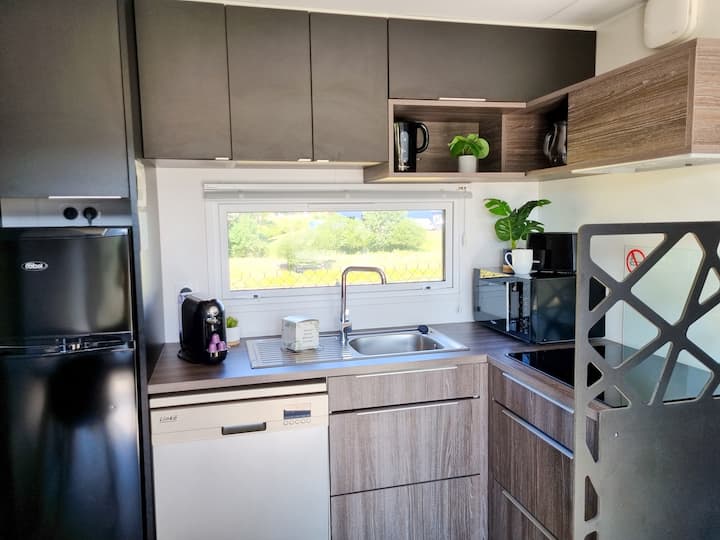 Lodge Confort 4 Personnes - Lits Superposés Inclus - La Châtaigneraie